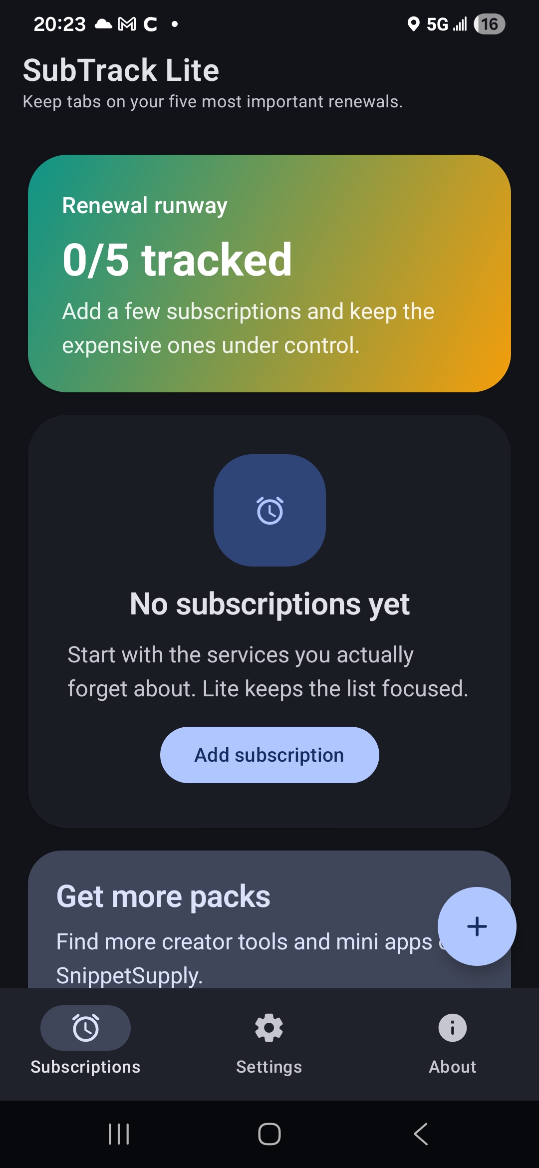SubTrack Lite — Subscription Tracker (Offline)