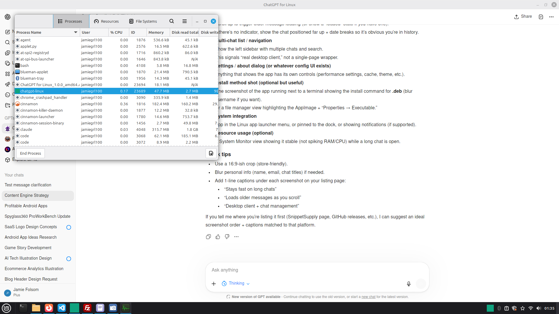 OpenChat for Linux - OpenAi chat by Snippetsupply.com